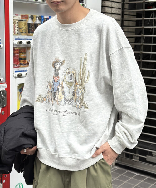 CPCM（シーピーシーエム）の「アニマル柄裏毛スウェット（Tシャツ/カットソー・メンズ・グレー系その他2/グレー系その他/グレー系その他3/グレー/グレー系その他4/グレー系その他5・MEDIUM/LARGE）」の3枚目の写真