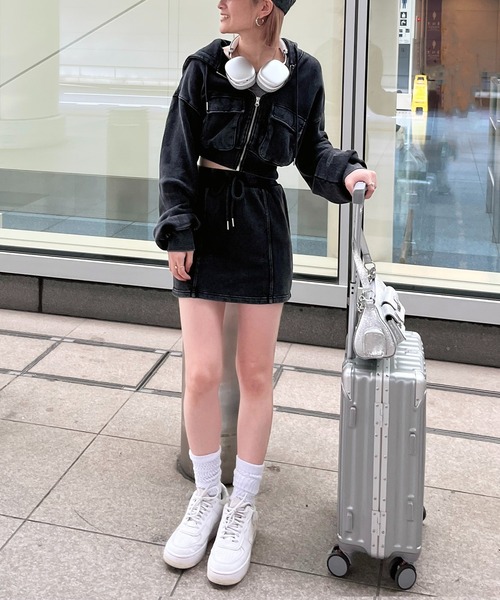 SCOLAR スウェットスカート　Ｍsize スカル セール】立体ポケットスウェットスカート（スカート