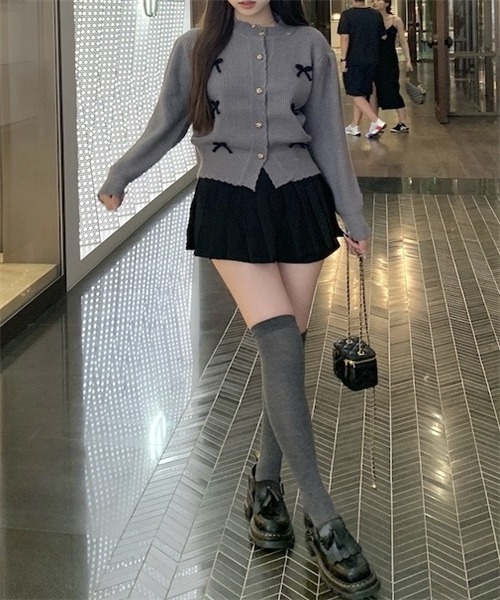 FREE STYLISTS（フリー スタイリスト）の「リボンモチーフカーディガン（カーディガン/ボレロ・レディース・ホワイト/ブラック/グレー/レッド/ピンク/ライトベージュ・FREE）」の21枚目の写真