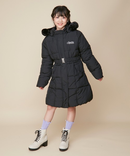 JENNI love（ジェニィラブ）の「【フード取り外し可能・はっ水加工】エコダウンベルト付きロングコート（その他アウター・キッズ・ベージュ/ブラック・130cm/140cm/160cm/150cm）」の10枚目の写真