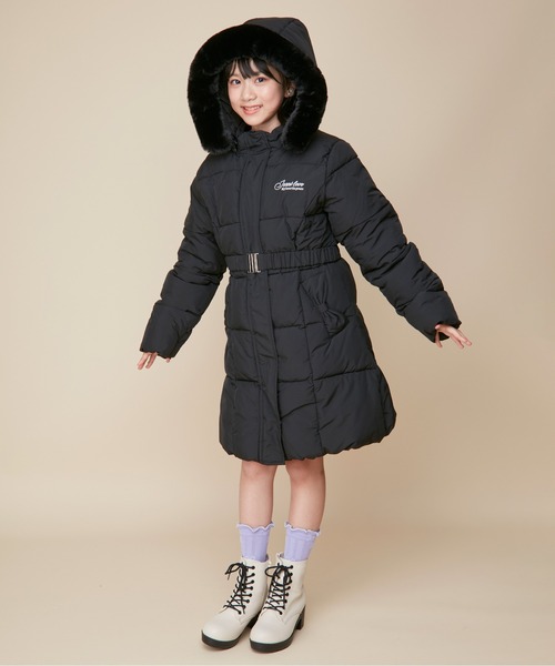 JENNI love（ジェニィラブ）の「【フード取り外し可能・はっ水加工】エコダウンベルト付きロングコート（その他アウター・キッズ・ベージュ/ブラック・130cm/140cm/160cm/150cm）」の13枚目の写真