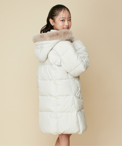 JENNI love（ジェニィラブ）の「【フード取り外し可能・はっ水加工】エコダウンベルト付きロングコート（その他アウター・キッズ・ベージュ/ブラック・130cm/140cm/160cm/150cm）」の7枚目の写真