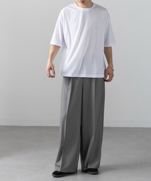 wundou(ウンドウ)の「吸汗速乾!ベタつかない快適な着心地が◎【wundou】ストリートTシャツ P321(Tシャツ/カットソー・メンズ・ブラック/ネイビー/ホワイト・S/M/L)」の22枚目の写真