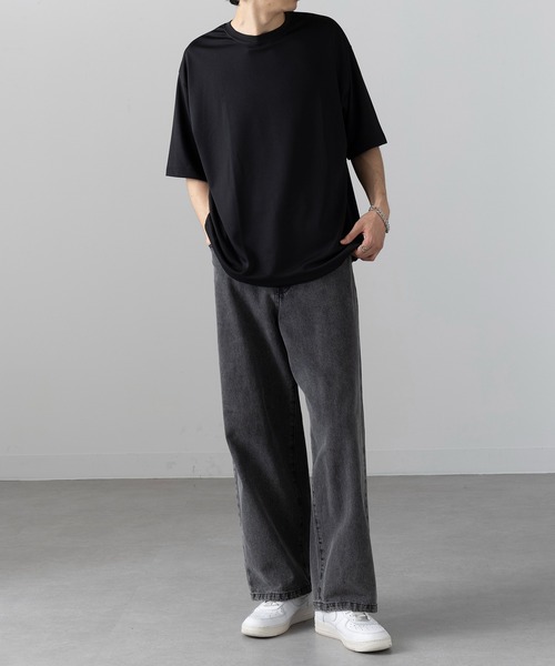 wundou(ウンドウ)の「吸汗速乾!ベタつかない快適な着心地が◎【wundou】ストリートTシャツ P321(Tシャツ/カットソー・メンズ・ブラック/ネイビー/ホワイト・S/M/L)」の6枚目の写真