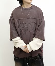 【Sourcream/サワークリーム】フットボールパッチレイヤードスウェット