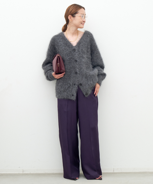 Deuxieme Classe(ドゥーズィエムクラス)の「*追加 Silk Looker パンツ(スラックス・レディース・ブラウン/ネイビー/パープル・34/36/38)」の6枚目の写真