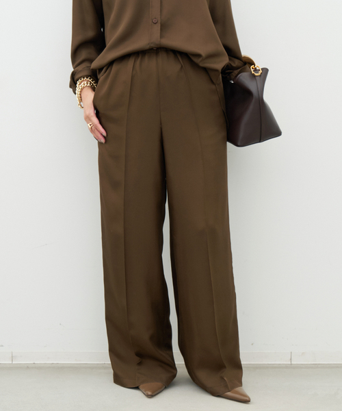 Deuxieme Classe(ドゥーズィエムクラス)の「*追加 Silk Looker パンツ(スラックス・レディース・ブラウン/ネイビー/パープル・34/36/38)」の7枚目の写真