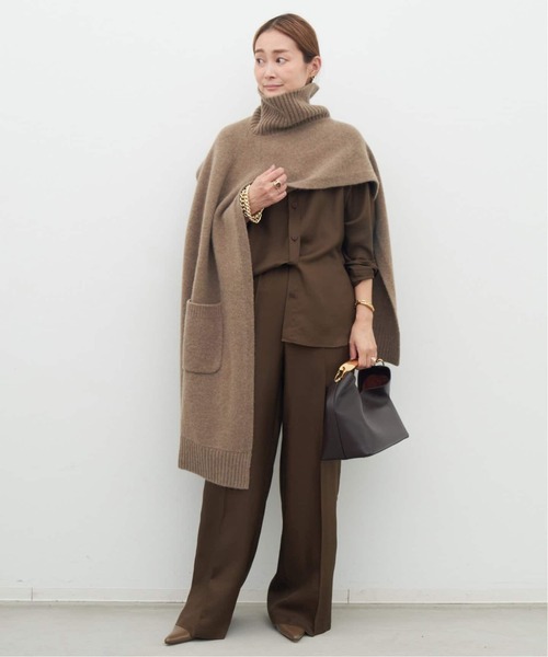 Deuxieme Classe(ドゥーズィエムクラス)の「*追加 Silk Looker パンツ(スラックス・レディース・ブラウン/ネイビー/パープル・34/36/38)」の11枚目の写真