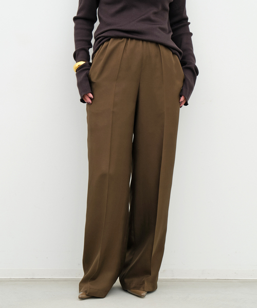 Deuxieme Classe(ドゥーズィエムクラス)の「*追加 Silk Looker パンツ(スラックス・レディース・ブラウン/ネイビー/パープル・34/36/38)」の12枚目の写真