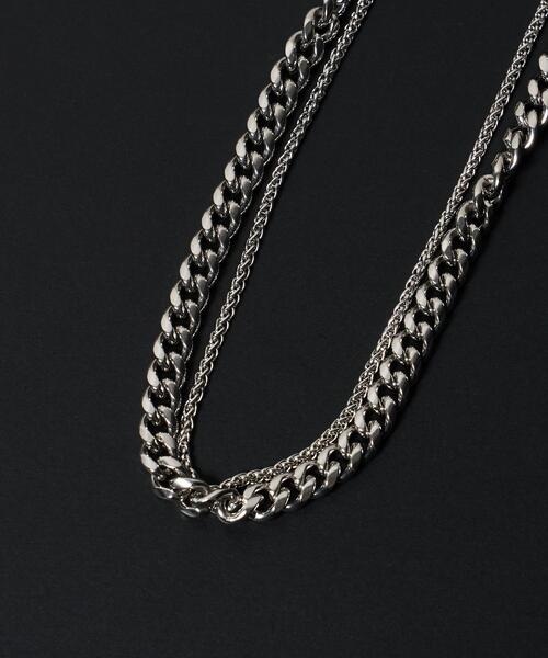 WEGO(ウィゴー)の「WEGO/2連チェーンネックレス(ネックレス・メンズ・その他1/その他2/その他3・FREE)」の4枚目の写真