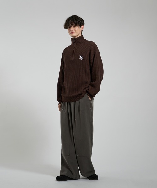 kutir(クティール)の「LOGO VOLUME HALF ZIP KNIT/ロゴボリュームハーフジップニット(ニット/セーター・レディース・ブラック/グレー/ブラウン・LARGE/MEDIUM)」の20枚目の写真
