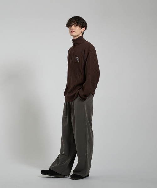 kutir(クティール)の「LOGO VOLUME HALF ZIP KNIT/ロゴボリュームハーフジップニット(ニット/セーター・レディース・ブラック/グレー/ブラウン・LARGE/MEDIUM)」の21枚目の写真