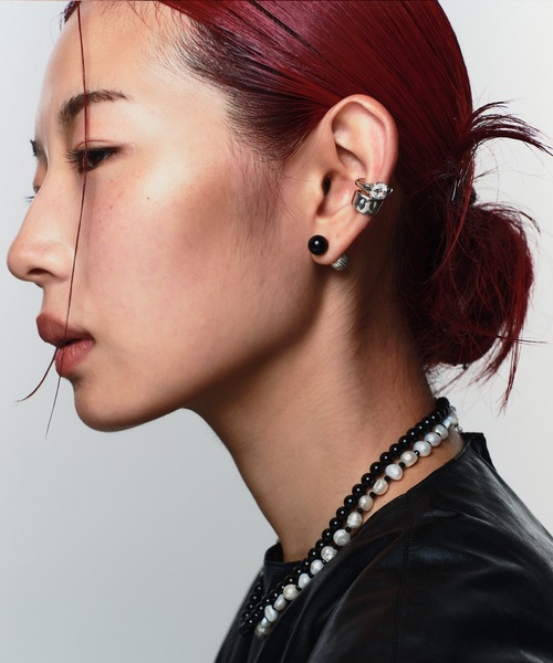 whoseA(フーシー)の「【silver925】DisguiseOneearPierce8mm/ ディスガイズ片耳ピアス8mm(ピアス(片耳用)・レディース・ブラック/レッド・FREE)」の3枚目の写真