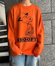 HOUSTON（ヒューストン）の「HOUSTON / ×PEANUTS JQ KNIT（SNOOPY）CHARLIE BROWN） / 22255/22256（ニット/セーター）」