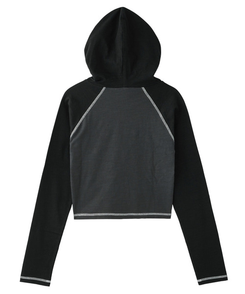 x-girl 黒 パーカー セール】RAGLAN L/S HOODIE（パーカー）｜X-girl（エックス