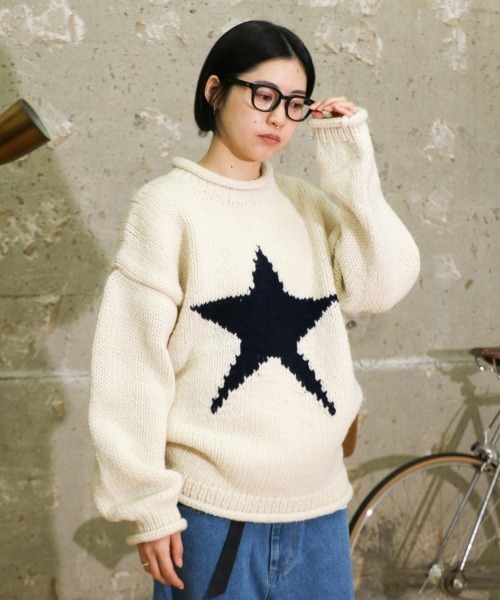セール】THRIFTY LOOK / スリフティールック STAR HAND KNIT ROLL 