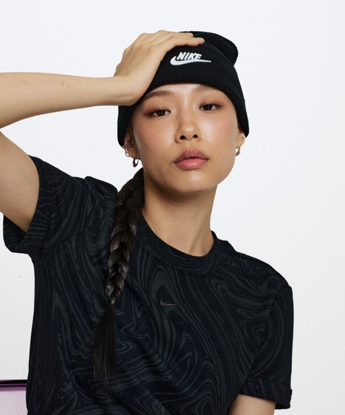 NIKE（ナイキ）の「ナイキ ピーク フューチュラ ビーニー / Nike Peak Futura Beanie HF0186-010 Black（ニットキャップ/ビーニー・メンズ・ブラック・ONE SIZE）」の4枚目の写真