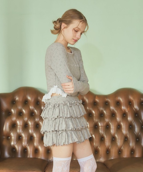 lilLilly(リルリリー)の「フリルショートパンツ(その他パンツ・レディース・ブルー/ホワイト/グレー/ピンク・FREE)」の12枚目の写真