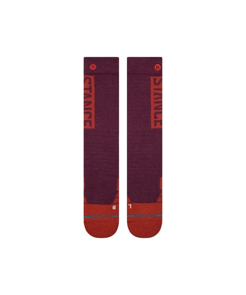 STANCE（スタンス）の「【STANCE/スタンス】OG MID WOOL SNOWシンプルロゴデザインデザインハイソックス（ソックス/靴下・メンズ・Wine・MEDIUM/LARGE）」の2枚目の写真