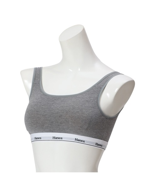 HANES（ヘインズ）の「【Hanes/ヘインズ】レディース ハーフトップブラ（その他アンダーウェア/インナー・レディース・ブルー/ヘザーグレー/ブラック・LARGE/MEDIUM/X-LARGE）」の2枚目の写真