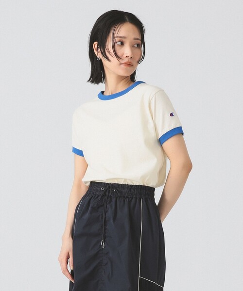 Ray BEAMS(レイビームス)の「【別注】Champion / リンガー Tシャツ(Tシャツ/カットソー・レディース・ナチュラル/サックスブルー/レッド系その他4・MEDIUM)」の8枚目の写真