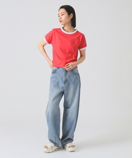 Ray BEAMS(レイビームス)の「【別注】Champion / リンガー Tシャツ(Tシャツ/カットソー・レディース・ナチュラル/サックスブルー/レッド系その他4・MEDIUM)」の12枚目の写真