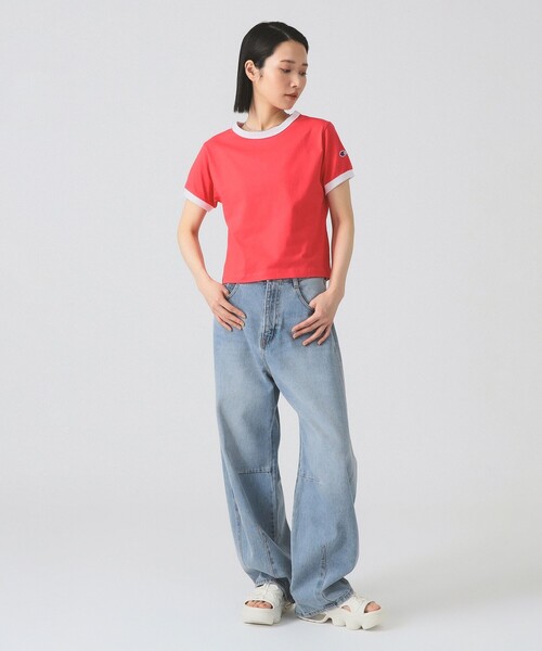 Ray BEAMS(レイビームス)の「【別注】Champion / リンガー Tシャツ(Tシャツ/カットソー・レディース・ナチュラル/サックスブルー/レッド系その他4・MEDIUM)」の13枚目の写真