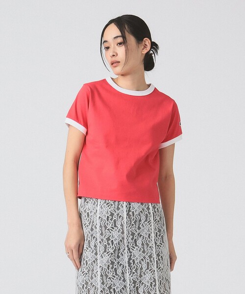 Ray BEAMS(レイビームス)の「【別注】Champion / リンガー Tシャツ(Tシャツ/カットソー・レディース・ナチュラル/サックスブルー/レッド系その他4・MEDIUM)」の18枚目の写真
