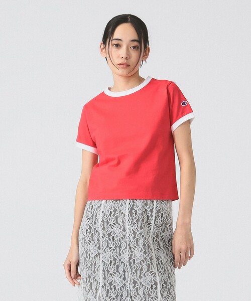 Ray BEAMS(レイビームス)の「【別注】Champion / リンガー Tシャツ(Tシャツ/カットソー・レディース・ナチュラル/サックスブルー/レッド系その他4・MEDIUM)」の19枚目の写真