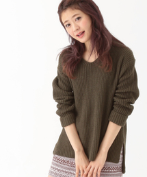 earth music&ecology | アゼＶニットプルオーバー(ニット/セーター)