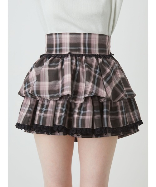 【セール】チェックフレアギャザースカパン（その他パンツ）｜Ank Rouge（アンクルージュ） 9,625円