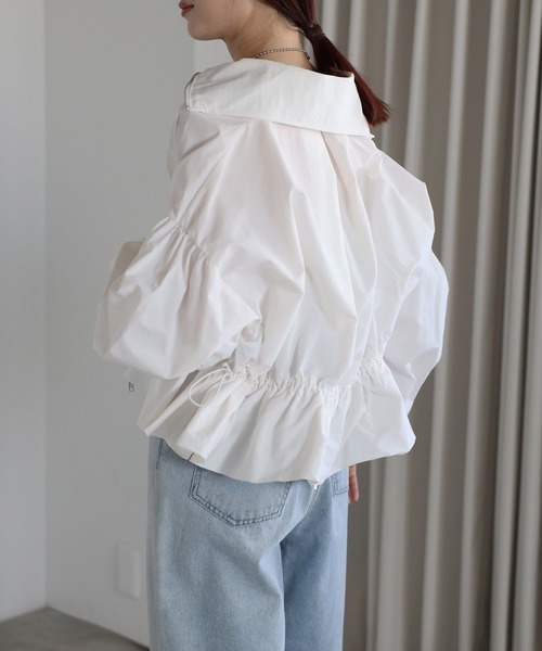 ナイロンタフタ ギャザーブルゾン（ブルゾン）｜r.（アールドット）の