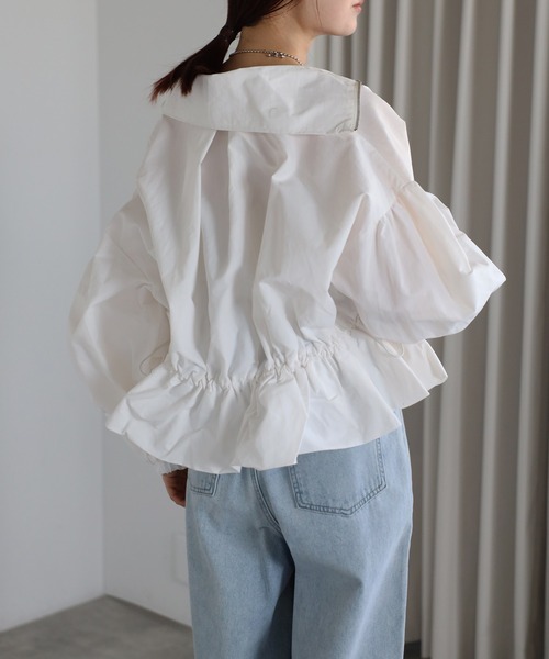 セール】ナイロンタフタ ギャザーブルゾン（ブルゾン）｜r