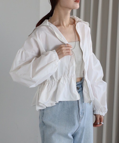 定価30800円 ESTNATION ナイロンタフタギャザーブルゾン 春夏 ESTNATION / ナイロンタフタギャザーブルゾン