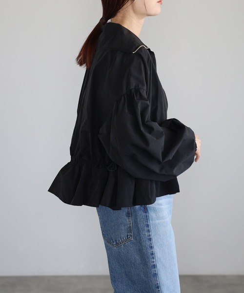 セール】ナイロンタフタ ギャザーブルゾン（ブルゾン）｜r