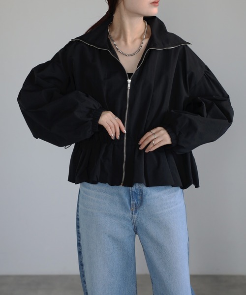 定価30800円 ESTNATION ナイロンタフタギャザーブルゾン 春夏 ESTNATION（エストネーション）の「ESTNATION / ナイロンタフタ