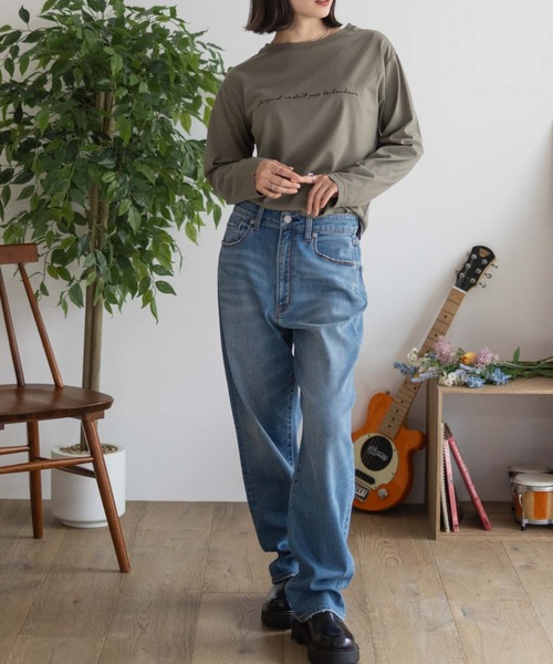 NAVY(ネイビー)の「NAVY 刺繍ロゴ長袖Tシャツ(Tシャツ/カットソー・レディース・ブラック/オリーブ/ホワイト・M/L)」の17枚目の写真