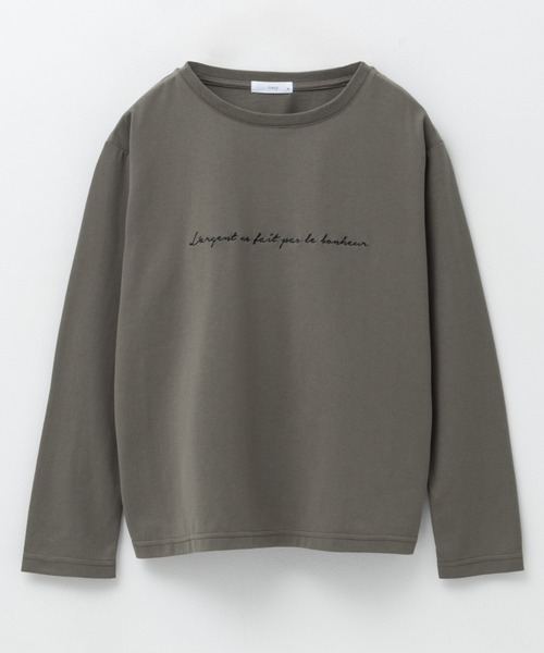 NAVY(ネイビー)の「NAVY 刺繍ロゴ長袖Tシャツ(Tシャツ/カットソー・レディース・ブラック/オリーブ/ホワイト・M/L)」の22枚目の写真