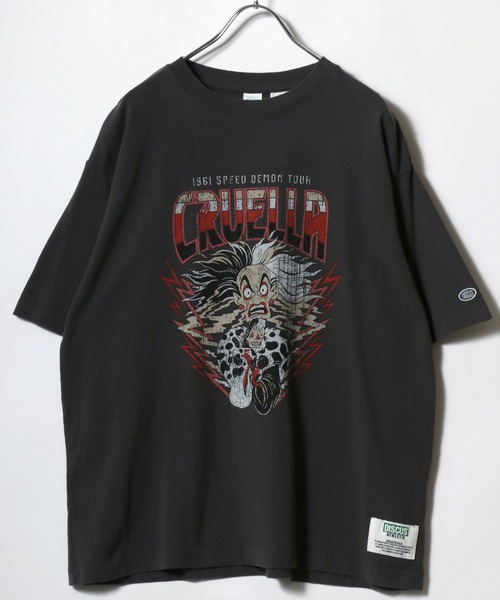 Disney(ディズニー)の「Disney villains× DISCUS ATHLETICコラボ ロックプリントTシャツ メンズ レディース ユニセックス/ディズニー(Tシャツ/カットソー・レディース・ブラック系1/ブラック系3/ブラック系5/ブラック系6/ブラック系7/ブラック系8/ブラック系2/ブラック系4・M)」の7枚目の写真