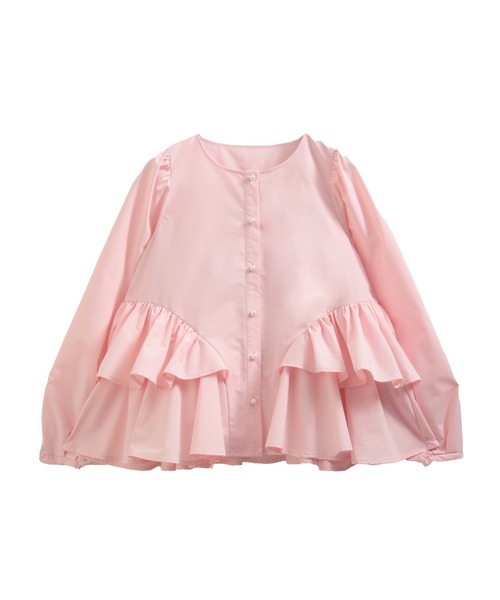Fit more(フィットモア)の「パールボタンペプラムフリルブラウス(シャツ/ブラウス・レディース・ピンク/ブラック/ホワイト・FREE)」の22枚目の写真