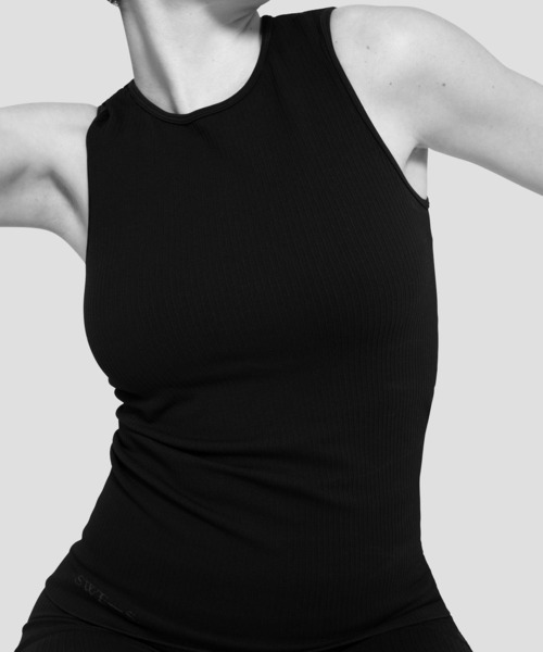 SWEDISH STOCKING(スウェディッシュストッキングス)の「Tyra Rib Top Black(タンクトップ・レディース・ブラック・S)」の3枚目の写真