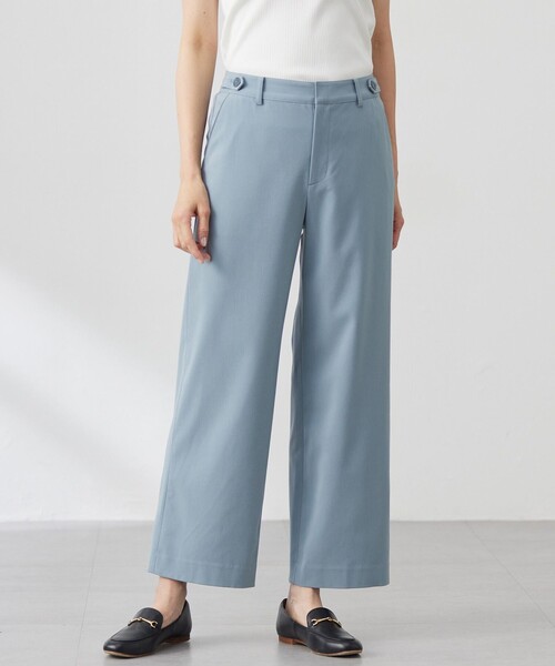J.PRESS（ジェイプレス）の「【洗える】CARREMAN 2WAY ストレート ワイド パンツ（その他パンツ・レディース・サックスブルー系/ブラック系・T17/T15/T13）」の2枚目の写真