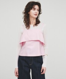 【セットアップ／手洗い可】イレヘムフリルキャミソール