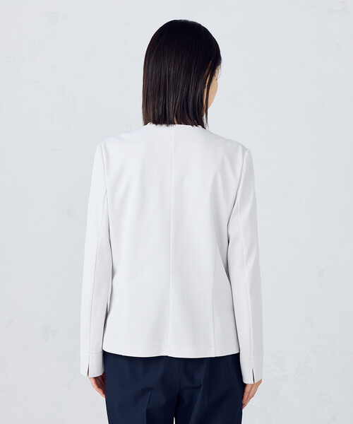 COMME CA ISM（コムサイズム）の「鹿の子ノーカラージャケット（ノーカラージャケット・レディース・ネイビー/ライトグレー・X-LARGE/X-SMALL/SMALL/MEDIUM/LARGE）」の18枚目の写真