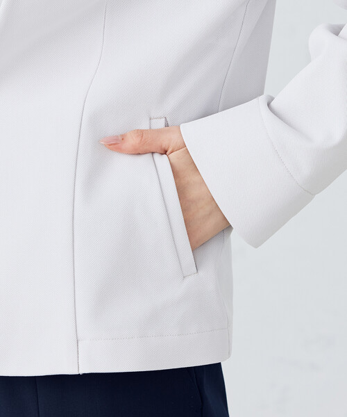 COMME CA ISM（コムサイズム）の「鹿の子ノーカラージャケット（ノーカラージャケット・レディース・ネイビー/ライトグレー・X-LARGE/X-SMALL/SMALL/MEDIUM/LARGE）」の22枚目の写真