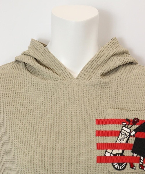 Picone CLUB(ピッコーネクラブ)の「ワッフルプルパーカー(パーカー・レディース・ベージュ/ネイビー/ホワイト・S/M/L)」の17枚目の写真