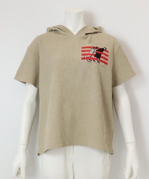 Picone CLUB(ピッコーネクラブ)の「ワッフルプルパーカー(パーカー・レディース・ベージュ/ネイビー/ホワイト・S/M/L)」の15枚目の写真