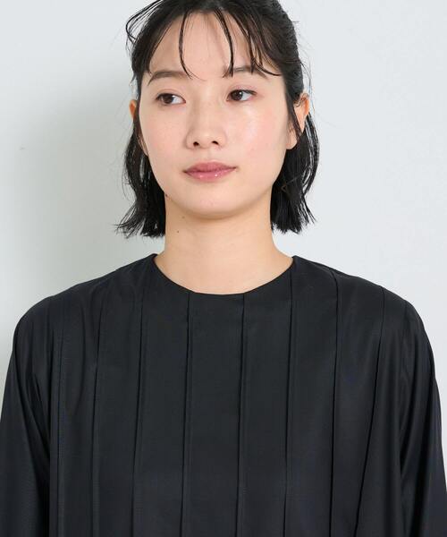 conges payes ADIEU TRISTESSE(コンジェ ペイエ アデュートリステス)の「フロントピンタックワンピース(ワンピース・レディース・ブラック・L/M)」の10枚目の写真