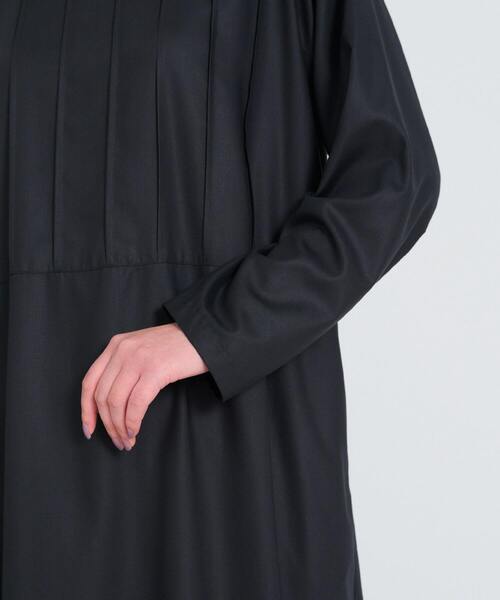 conges payes ADIEU TRISTESSE(コンジェ ペイエ アデュートリステス)の「フロントピンタックワンピース(ワンピース・レディース・ブラック・L/M)」の12枚目の写真