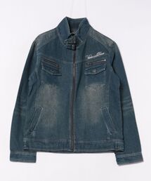 Denim&Supply コットン ライダースジャケット M 墨黒 MINEDENIM - 【ラスト1点】Black Coating Denim Riders JKT (BLT